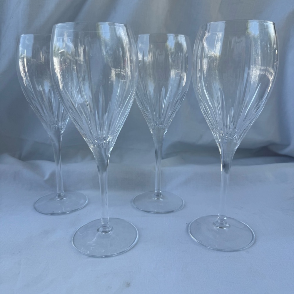Iriana by CHRISTOFLE Elegant Clear Crystal Wine Glass Set of 4 Red Wine Glasses